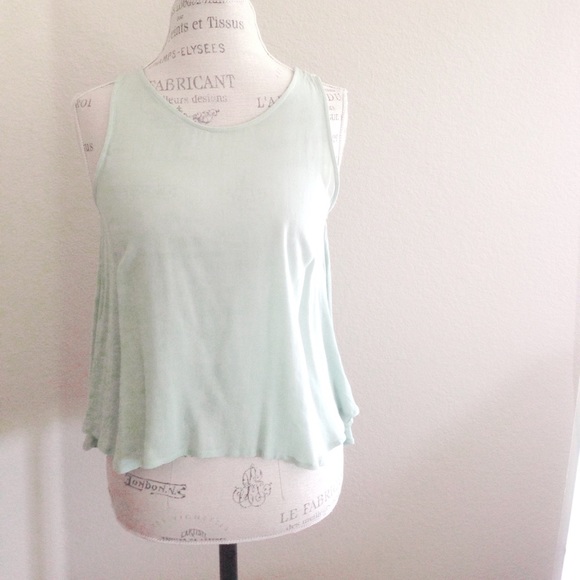 NWOT "Blushing Jade" tulip-back top - Picture 1 of 2